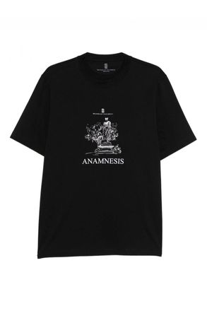 Brunello Cucinelli ANAMNESIS PRINT T SHIRT Size: XXL, colour: BLACK