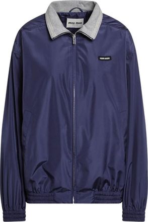 Miu Miu Jassen, Dames, Blauw, S, Giubbotto