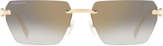 Dsquared2 Sunglasses D2 0102/S Rhl Gold/Blue Unisex