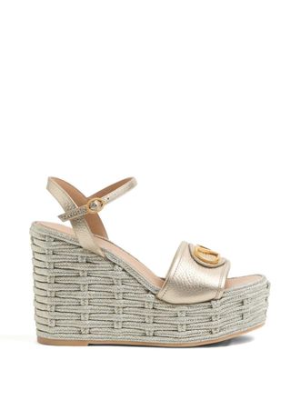 Valentino Garavani Sandali VLogo Signature con zeppa 120mm - Toni neutri