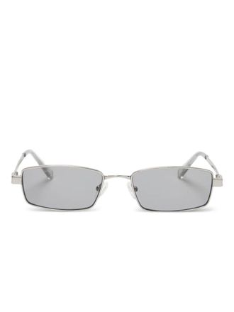 Le Specs Bizzaro zonnebril met rechthoekig montuur - Zilver