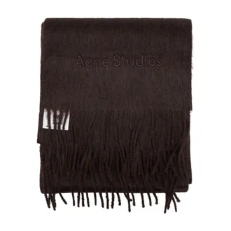 Acne Studios Wool Fringed Scarf - Brown