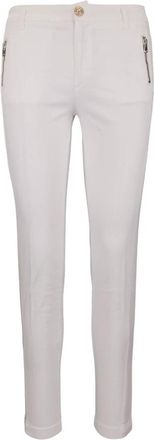 Liu Jo Cropped Broek - Dames - Vrijetijds broeken - Wit - W25 - Katoen - Broeken