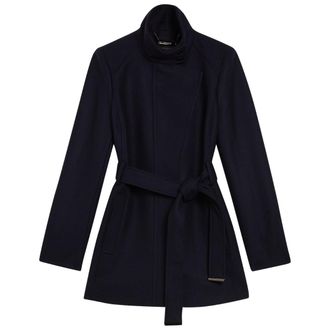 Ted Baker Icombis Korte Jas Met Trechterhals In Marineblauw