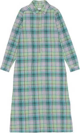 Ganni Geruite Overhemdjurk in Blauw - Dames - Casual kleedjes - Veelkleurig - 2XS - Katoen - Kleedjes