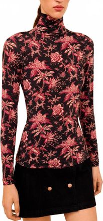 Ulla Johnson Aurelia Longsleeves Turtleneck Top In Midnight Lily