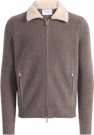 Gran Sasso Cardigan - Heren - Truien - Bruin - Maat: L Wol