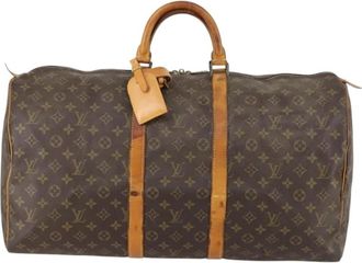 Louis Vuitton Pre-owned Weekend Bags, female, Brown, Size: ONE SIZE Pre-owned Monogram Keepall Duffle Bag