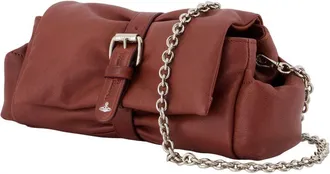 Vivienne Westwood Womens Hazel Treasure Clutch Burgundy Calfskin