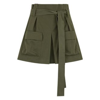 Red Valentino Casual Shorts, female, Green, Size: 3XS Belted Short-Skirt