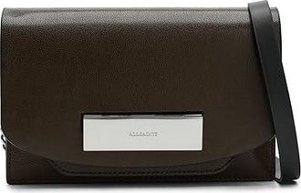 AllSaints Etta Clutch Womens Handbags Fango Brown, Leather