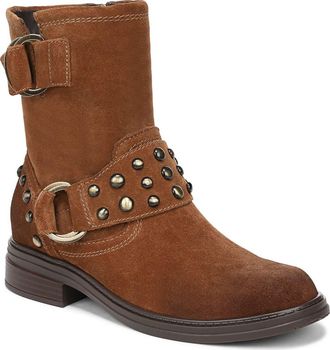 Naturalizer Optimus Stud Moto Boot in Dark Chestnut Brown at Nordstrom, Size 9.5