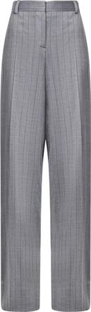 Stella McCartney Dames, Broeken, Grijs, Maat: XS Wol