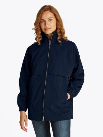 Tommy Hilfiger Windbreaker TOMMY HILFIGER NYLON CRINKLE WINDBREAKER, Damen, Gr. L (40), blau (schwarz night navy), Web, Obermaterial: 100% Polyamid, unifarben, norma
