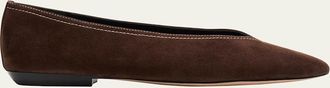 Veronica Beard Bancroft Suede Ballerina Flats