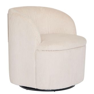 Nordlys Sill&oacute;n swivel y puf en tejido beige