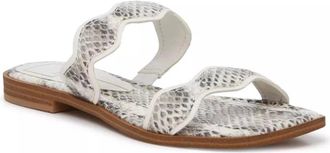 Dolce Vita Womens Dolce Vita Impala Sandals White Gray Snake Print Slip On ZAP1639