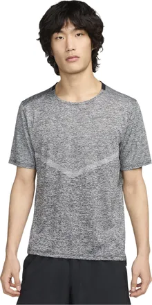 Nike Dri-fit Rise 365 Casual Sports Breathable Round Neck Short Sleeve Gray CZ9185-011