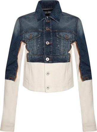 Jean Paul Gaultier Giacca denim crop - Blu