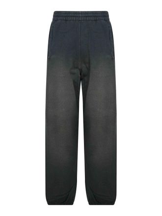 Golden Goose Journey Unisex Jogging Dyed Cotton Fleece Bleaching Effect Wirh Embroidery