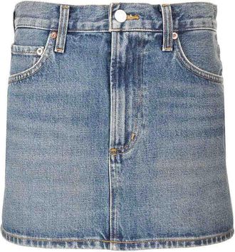 A Gold E Denim Mini Skirt