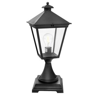 Netlighting Turin Outdoor Pedestal Lantern E27 in Black