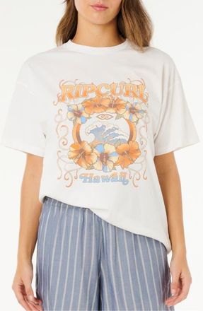 Rip Curl Pacific Coast Heritage Relaxed Graphic T-Shirt in Hawaii Bone at Nordstrom, Size X-Small