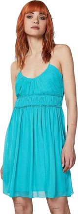 Patrizia Pepe Dazzle Dress - Dames - Korte kleedjes - Blauw - M - Polyester - Kleedjes