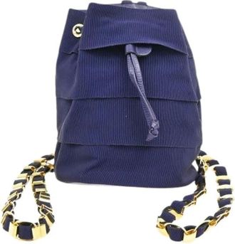 Ferragamo Pre-owned Backpacks, female, Purple, Size: ONE SIZE Pre-owned Vara Chain Backpack