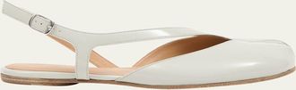 Maison Margiela Tabi Leather Split-Toe Slingback Flats