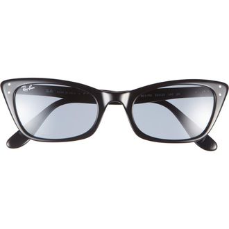 Ray-Ban Lady Burbank 52mm Cat Eye Sunglasses in Black /Blue at Nordstrom