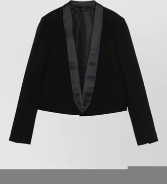Tom Ford virgin wool cropped single-breasted tuxedo blazer