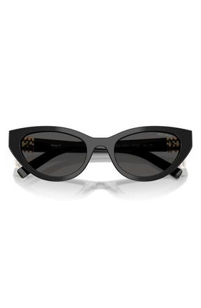 Miu Miu 54mm Butterfly Sunglasses in Black /Dark Grey at Nordstrom