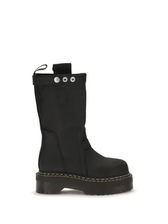Rick Owens Quad Sole Pull-On Boot - Black