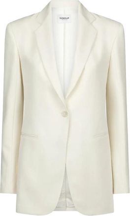 Dondup Regular-fit single-breasted blazer - Dames - Blazers - Wit - M - Wol - Jassen