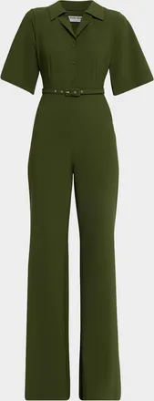 La Petite Robe Di Chiara Boni Naho Belted Straight-Leg Jumpsuit