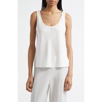 Vince Bias Stretch Silk Tank in Off White at Nordstrom Rack, Size Small