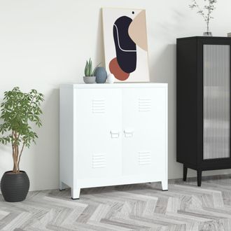 vidaXL Ba&uacute;l De Almacenaje Industrial Acero Blanco 90x40x100 Cm Vidaxl