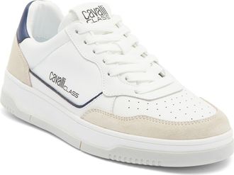 Roberto Cavalli Hip Sneaker in White/Off White/Navy at Nordstrom Rack, Size 13