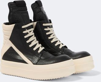Rick Owens Zapatillas altas con plataforma Geobasket de piel
