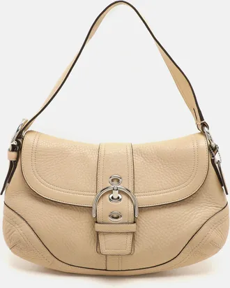 Coach Beige Leather Shoulder Bags