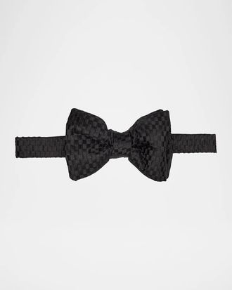 Tom Ford Men & apos;s Woven Check Silk Bow Tie