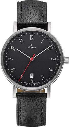 Laco Unisex Mens Automatic Mechanical Watch with Date,Classic Series,862070 - Black Leather - One Size