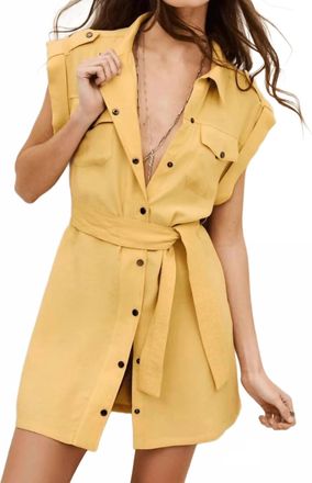 BA&SH Diala Mini Dress In Yellow