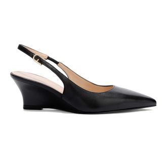 Furla Luce Wedge Slingback - female - Furla - Wedges - Black - 5 1/2 UK - Shoes
