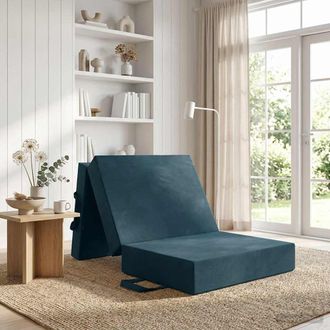 vidaXL Vidaxl Divano Letto Pieghevole 75 X 67 X 45 Cm Blu
