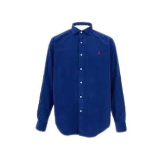 Polo Ralph Lauren Casual Shirts, male, Blue, Size: XL Freshwater Corduroy Shirt