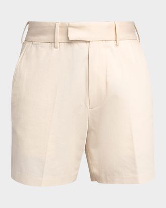 Tom Ford Men & apos;s Brushed Cotton Flat-Front Shorts