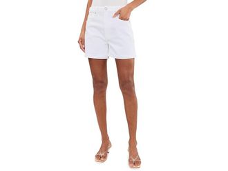 Liverpool L.A. 4.5 High-Rise Heritage Denim Shorts Womens Shorts Bright White : 10 4.5, Cotton/Elastane/Modal