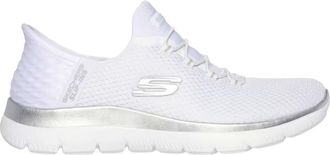 Skechers Womens/Ladies Summits - Diamond Dream Trainers (White/Silver) - Size UK 7
